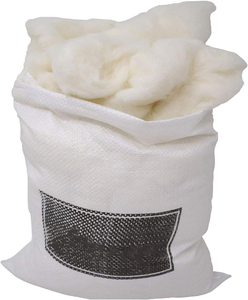 Fibra de bateo de algodón de lujo de 800g, Blanco Natural para relleno de almohada, tapicería, sofá, muñecas, artesanías, relleno de animales de peluche - Product Image 1