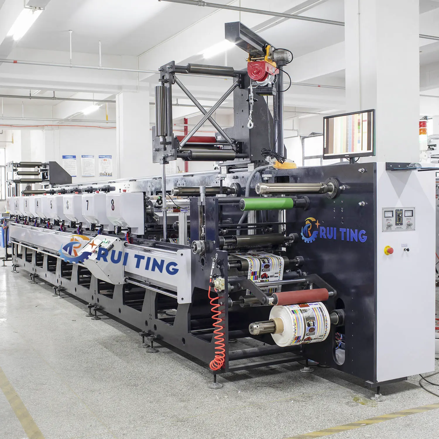 Barcod-máquina de Impresión en línea con estampado en frío, máquina cortadora de etiquetas térmicas con registro automático