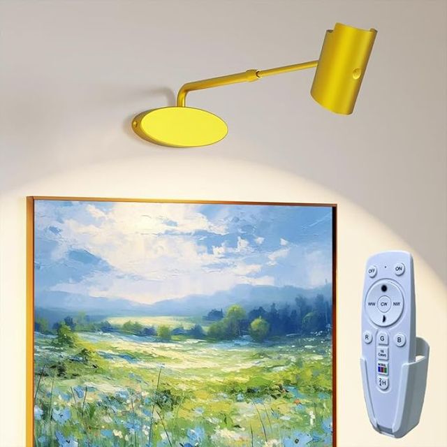 Adjustable Length Wireless LED Art Light Dartboard Lighting Rechargeable Battery Operated Remote & Touch Control Painting Lamp
