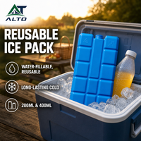 Bloc réfrigérant réutilisable 200ML 400ML, brique de glace en PEHD remplissable à l'eau pour boîte à lunch isotherme, pique-nique, barbecue