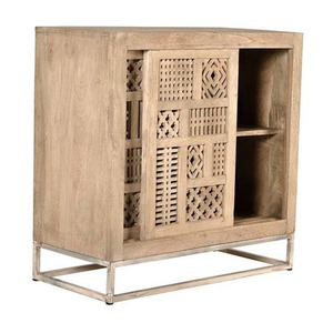 Armoire de rangement à portes coulissantes Canning en bois de manguier pour maisons, bureaux, hôtels et salle à manger et rangement de cuisine - Product Image 3