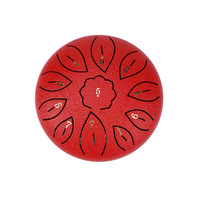 Pocket Steel Tongue Drum Kit 6 Inch 11 Notes Titanium Alloy Percussion Musical Instrument Mallet Single Layer Music