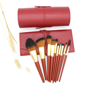 <b>Red</b> 10 Pcs Makeup Brush Set Soft Foundation Powder <b>Blush</b> Cosmetic Brushes Luxury Beauty Makeup Tool Kit - Product Image 4