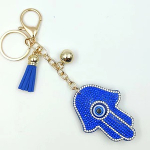 Direct Sales Llucky Bling Rhinestone Keychain Evil Eye Keychain <strong>Leather</strong> <strong>Key</strong> <strong>Chain</strong> Car Bag Charm Pendant Woman - Product Image 3