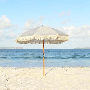 <span class=keywords><strong>Parasol</strong></span> de plage en <span class=keywords><strong>toile</strong></span> jaune à franges, accessoire de luxe, Portable, Vintage, 2023 - Product Image 2