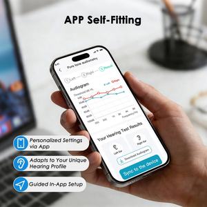 Flysound Nuevo Audífono Médico Inalámbrico con Entrada para Audiograma, Aplicación para Prueba de Audición, Productos Auditivos para Pérdida Auditiva Moderada a Severa - Product Image 4