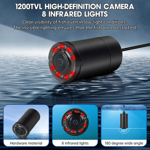 Détecteur de poisson 1080P 4.3 ''écran caméra de pêche sous-marine 30M lumière infrarouge plus profond visuel poisson pêche Finder en direct en gros - Product Image 3