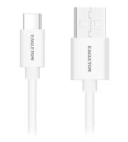 Kabel Data Charger Cepat USB-C PVC 2A Harga Pabrik Murah, Kabel USB Android Putih, Kabel USB ke Type-C