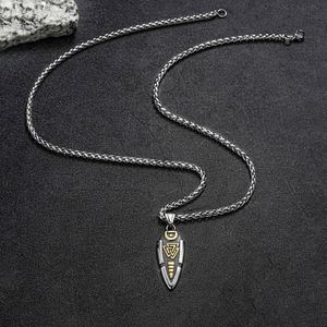 Collar con Colgante de Lanza Vikinga de Acero Inoxidable 316L, Joyería para Motociclistas, Collar con Colgante de Flecha Vikinga, Collar con Runa Triangular - Product Image 4