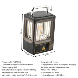 Xách tay vô hạn mờ vonfram dây năng lượng mặt trời đèn mới <span class=keywords><strong>2025</strong></span> ngân hàng điện đèn với năng lượng mặt trời bảng điều khiển - Product Image 6