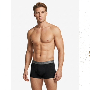 Tirupur India Wholesale Men's Basic Classic Boxer Briefs 100% <b>Bamboo</b> Fiber Knitted Silk <b>Screen</b> Printed OEM Customized Breathable - Product Image 1