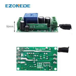Kontrol jarak jauh RF nirkabel DC 12V 10A 1 saluran, relai penerima pemancar 2 tombol tahan air 315MHz 433MHz - Product Image 4