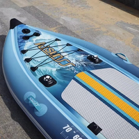 Planche à pagaie de pêche gonflable ultra large grande planche de surf pour les eaux océaniques pour bateau gonflable de poisson