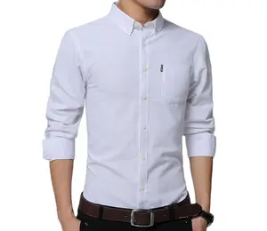 Toptan moda markalı uzun kollu gömlek resmi gömlek erkekler