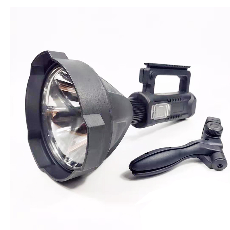 Lampe Torche LED 10 000 Lm Rechargeable USB - Noire - Ultra Puissante
