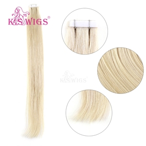 KSWIGS Salon Grade Tape In Human Hair Extensions Virgin Hair Full Cuticle Double Drawn Invisible Tape Natural Look Easy Install - Product Image 2