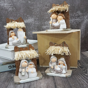 Estatuillas de la Santa Familia de Navidad, juegos de Natividad con escena de pesebre - Product Image 1