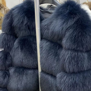 Alla moda e lussuoso girocollo naturale vera <span class=keywords><strong>pelliccia</strong></span> <span class=keywords><strong>di</strong></span> volpe <span class=keywords><strong>cappotto</strong></span> corto invernale <span class=keywords><strong>pelliccia</strong></span> <span class=keywords><strong>di</strong></span> volpe su misura <span class=keywords><strong>per</strong></span> le donne - Product Image 5