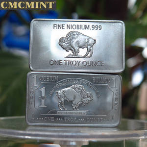 Kerajinan Logam 1 oz 999 Niobium Murni Buffalo Bar C97 - Product Image 4