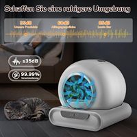 Robot anti-odeurs intelligent contrôlé par application, bac à litière automatique autonettoyant pour chat de 74 L avec plateau intérieur en acier inoxydable pour plusieurs chats