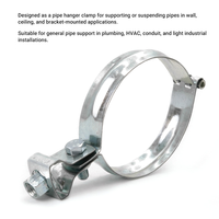 Support de tuyau à anneau articulé zingué pour la plomberie et le CVC, durable et réglable