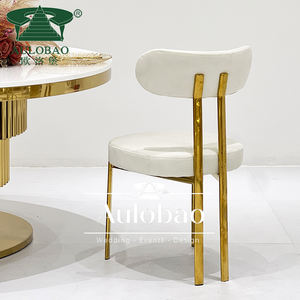 Gold Stainless Steel Frame White <b>Velvet</b> Modern Metal Wholesale Wedding <b>Chairs</b> - Product Image 5