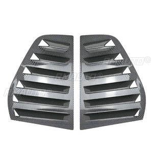 Glossy Black/Carbon Look Car Rear <b>Window</b> Shutter Cover Trim <b>Window</b> Louver Side <b>Vent</b> Trim for Volkswagen Golf 5 MK5 Car Styling - Product Image 3