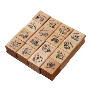 Jeu de tampons <span class=keywords><strong>alphabet</strong></span> en bois 28 tampons et 5 tampons encreurs - Product Image 4