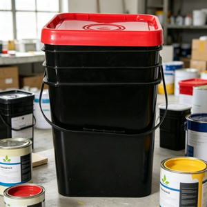 Seau de stockage 20 kg en PP, poignée en plastique, vente directe d'usine, seau carré en plastique de 20 litres - Product Image 1