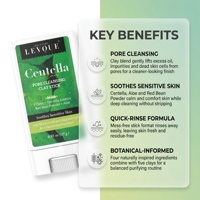 Masque en stick à l'argile de Centella pour le nettoyage des pores, 5 argiles, éliminateur de points noirs, nettoyage en profondeur, apaisant, aloès, peaux sensibles, OEM, marque privée