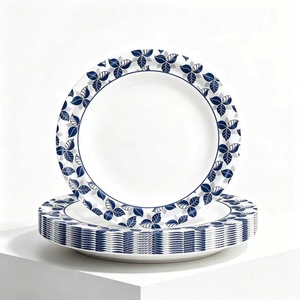 Platos de Papel Premium DAMAI PAMI, Contemporáneos, de 9 Pulgadas, Resistentes, Desechables, Aptos para Microondas, Resistentes al Agua y al Aceite - Product Image 3