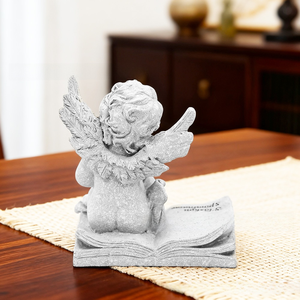 Porte-bougie chauffe-plat en résine écologique, figurines ailes d'ange pour la décoration de la maison, des anniversaires et des baby showers - Product Image 6