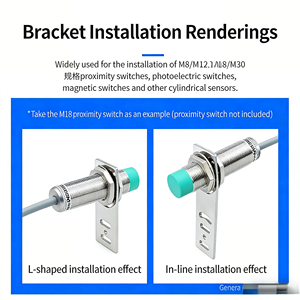 תושבת חיישן קירבה ופוטואלקטרי מסוג L של מותג HL, ממקור שאנדונג, דגם M8/M12/M18, עם מחברים להתקנה על מסגרת. - Product Image 3