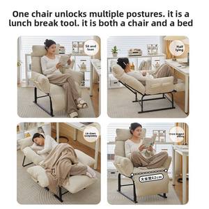 Sofá Individual de Estilo Moderno y Sencillo, Respaldo Ajustable, Tapicería de Pana, con Espacio de Almacenamiento, Ideal para el Hogar y el Dormitorio - Product Image 4