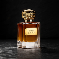 Flacon de parfum en verre vide avec bouchon couronne, base épaisse, rechargeable, emballage de parfum personnalisé avec logo pour marque OEM