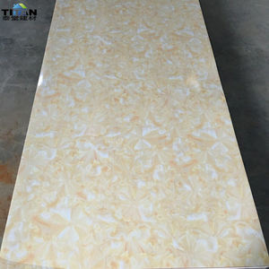 Impresión 3D 1200*2400Mm 3D Diseño <span class=keywords><strong>Efecto</strong></span> Pvc Hoja de mármol con revestimiento Uv para hotel - Product Image 2