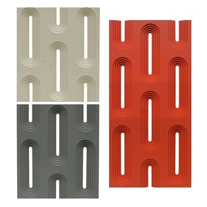 Azulejos de una sola pared 3D blancos modernos Panel hueco de PU duradero Diseño de interiores de hotel Partición de pared de <span class=keywords><strong>piedra</strong></span> artificial duradera - Product Image 1