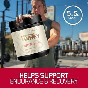 Proteína de Suero de Leche en Polvo 2.27KG con Glutamina y BCAA, Sabor Crema de Vainilla Francesa, Fuente de Apoyo Muscular y Recuperación, Suministro a Granel de Fábrica, OEM - Product Image 4