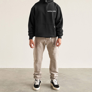 Sweat-shirt à capuche surdimensionné pour homme avec logo personnalisé, imprimé lettres, manches longues, avec poche, collection printemps-automne - Product Image 5