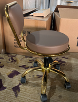 Chaise pivotante moderne imperméable en PU facile à ranger, confortable, avec cadre en acier inoxydable pour bureau, hôtel, salon, clinique, bureau, côté table