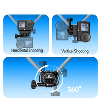 FB DS-NB02 360 °   Support de cou rotatif pour caméra d'action, compatible avec les caméras d'action et les caméras d'action pour smartphone