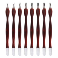 Pousse-cuticules professionnel double face en acier inoxydable, 12 pièces, pour éliminer les peaux mortes, outil de manucure et de nettoyage des ongles pour salon et usage domestique