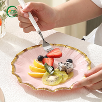 Assiettes décoratives rigides en plastique PS de qualité professionnelle Flash, bord vif, pour traiteur et événements spéciaux