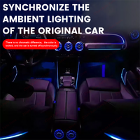Kit complet d'éclairage ambiant LED 64 couleurs pour l'intérieur, couvre-haut-parleurs de ventilation pour Mercedes Benz W177 Classe A W118 CLA C118 W247, adaptable