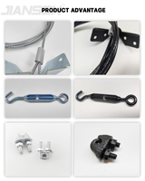 Offre Spéciale noir porte loquet cadre réparation clôture porte Anti affaissement Support câble Kit matériel pour porte en bois extérieure