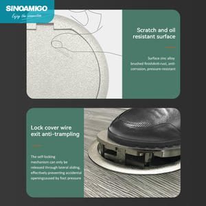 SINOAMIGO Enchufe de Piso Impermeable con Mecanismo Pop-up <span class=keywords><strong>para</strong></span> Indonesia y Europa, Caja de Enchufe de Piso - Product Image 5