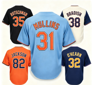 Maillot de baseball des Orioles de Baltimore Mullins # 31 Rutschman # 35 Bradish # 38 Jackson # 82 O'Hearn # 32 chemises de sport cousues pour hommes - Product Image 1