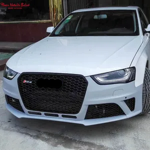 RS4 Bumper With Grill For Audi A4 Bumper S4 B85 Car Body Kit For Audi A4 S4 Front Bumper For Audi A4 2013 2014 2015 2016