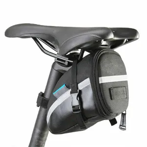 Vente en gros, sac de selle de vélo étanche Portable de 1,2 l, pochette de siège de vélo, sacs de queue de vélo, sacoche arrière, accessoires d'équipement