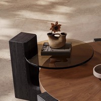 Table basse de salon minimaliste moderne italienne, design circulaire, petite taille, style chinois, luxe léger pour la maison